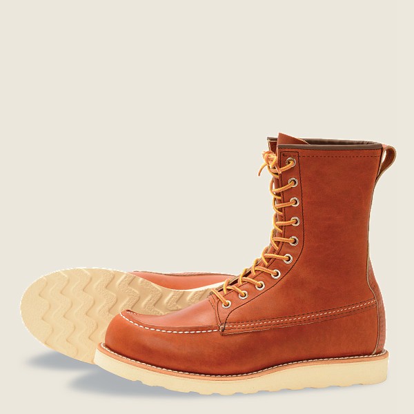 Heritage Støvler Herre - Red Wing Classic Moc – 8-Inch Legacy Læder - Brune - ETXVFR-491